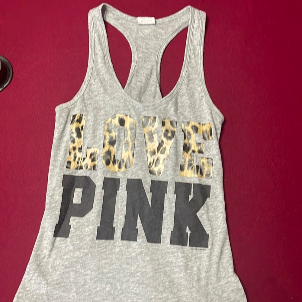 PINK Cheetah Racerback Tank Top